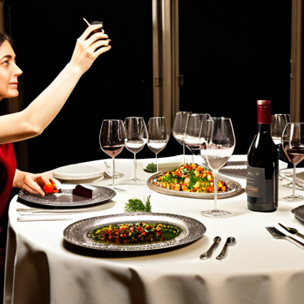 The Tasting Setup**

"An elegantly set table for a wine pairing event. Focus on the arrangement of crystal glasses, plates with small portions of appetizers, and a bottle of red wine (e.g., Shiraz) from Balochistan. Soft, warm lighting. Fully clothed guests are seated, engaging in conversation. safe for work, appropriate content, professional setting, modest decor, perfect anatomy, correct proportions, natural pose, well-formed hands, proper finger count, natural body proportions"

**
