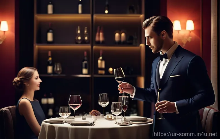 와인 산업에서의 소믈리에 역할 - Prompt 1: The Elegant Sommelier in a Classic Setting** 와인 산업에서의 소믈리에 역할 - Prompt 1: The Elegant Sommelier in a Classic Setting**